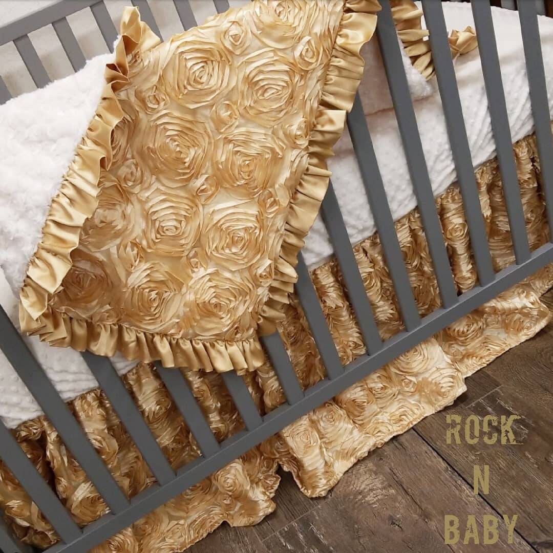 Gold Baby Bedding Baby Girl Crib Bedding Gold Nursery Gold Crib Set