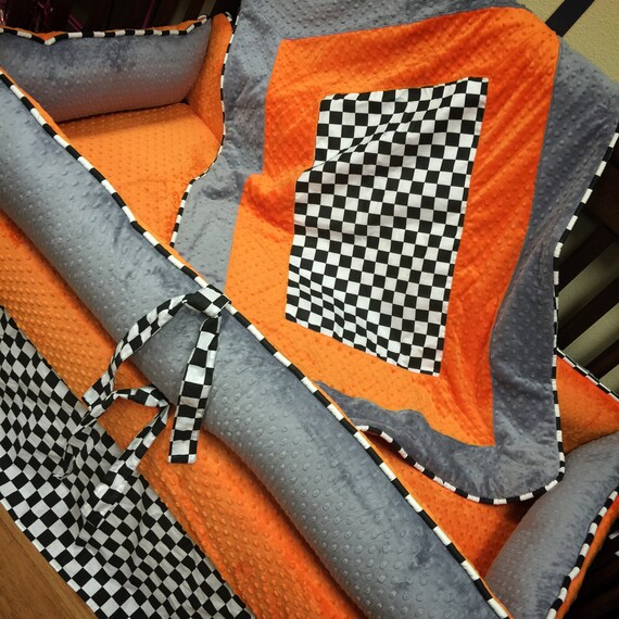 checkered flag crib bedding