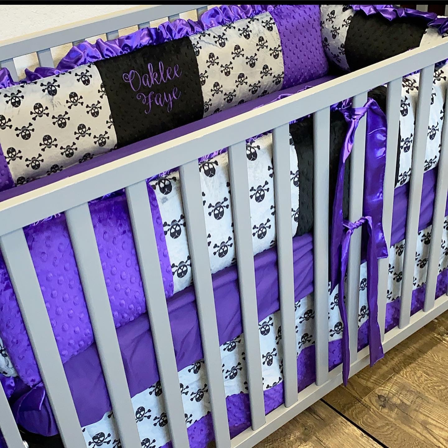 skull crib bedding