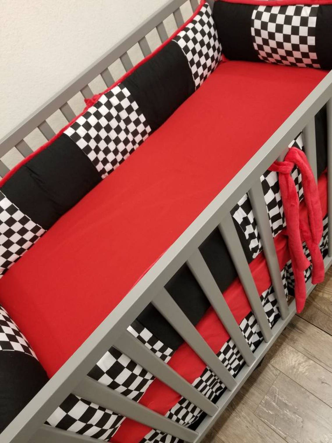 Baby Boy Crib Bedding. Checker Baby Bedding. Checkered Flag Etsy