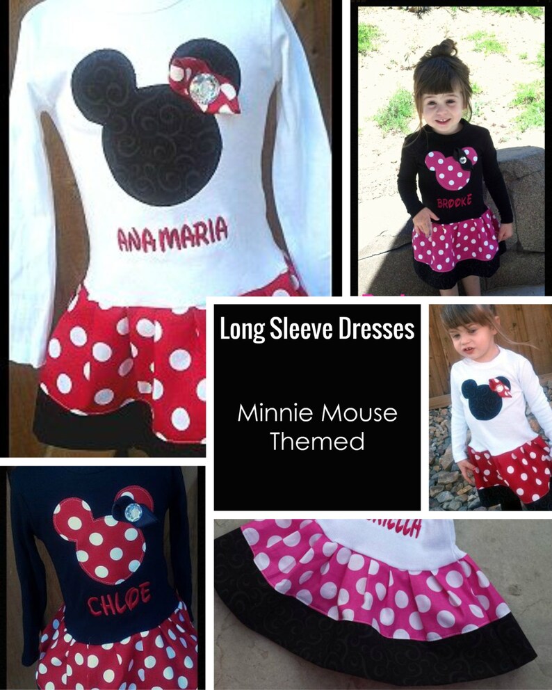 Minnie Mouse Dress LONG SLEEVE