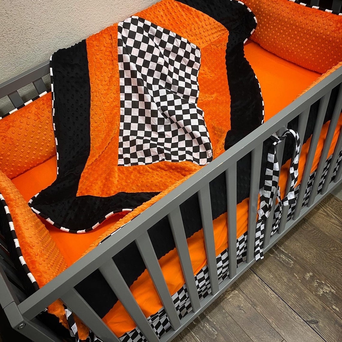 Checkered Baby Bedding. Checkered Flag Baby Bedding. Baby Boy Etsy