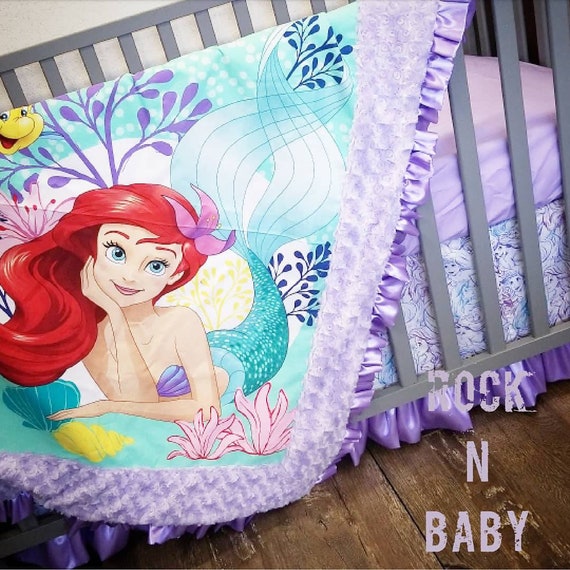 Little Mermaid Crib Set Little Mermaid Baby Bedding Little Etsy