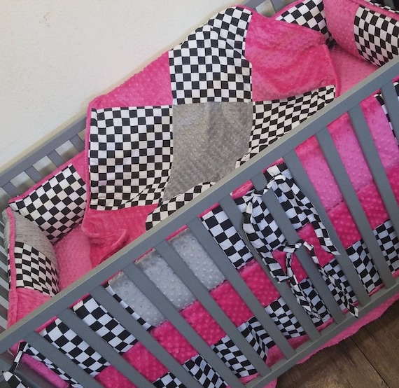 checkered crib bedding