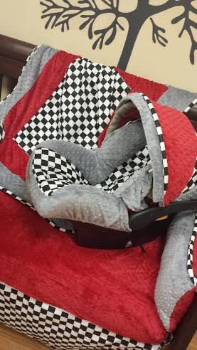 Checkered Flag Infant Replacement Car Seat Cover