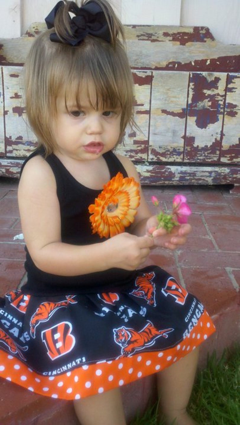 Custom kids clothing Cheer dress Football Dress Sports Dress Broncos Dress