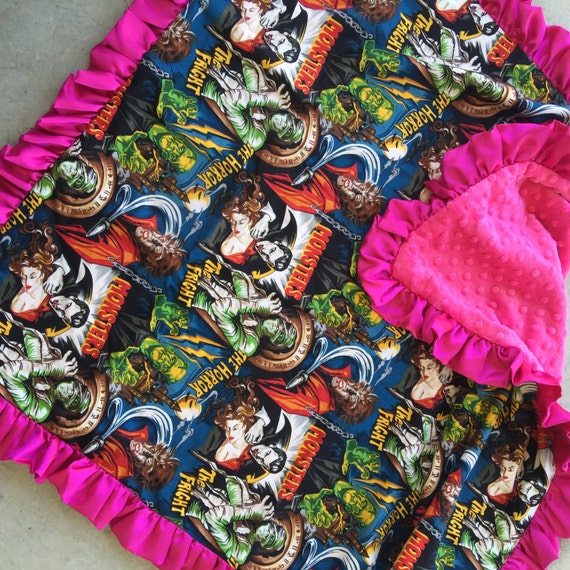 Monsters Baby Blanket. Hollywood Monsters Blanket. | Etsy