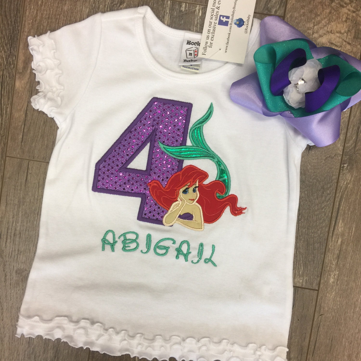 ariel birthday shirt