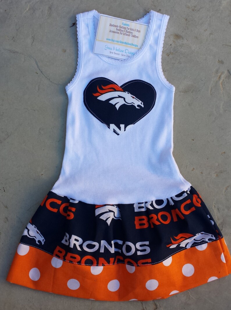 Denver Broncos Dress and Tie Shirt. Sibling Set. All NFL and Etsy
