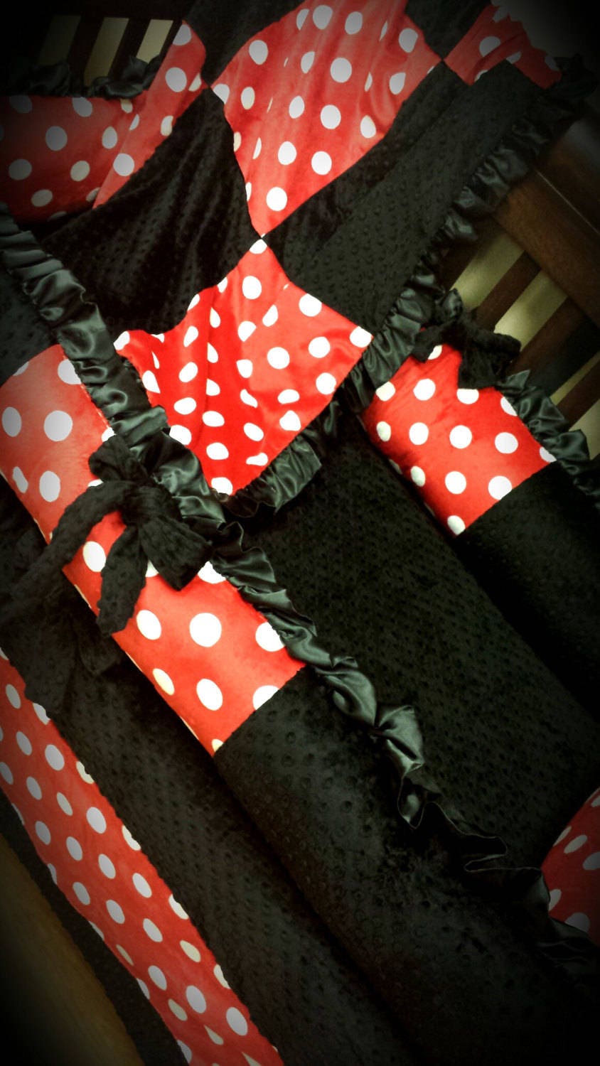 Hot Pink Polka Dot Crib Set