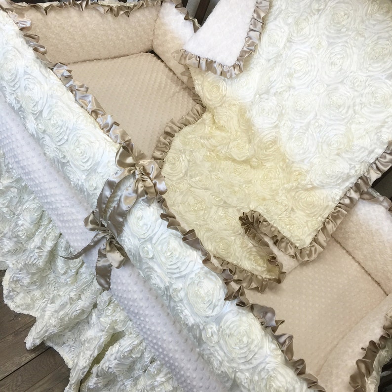 Dusty Rose Mauve Lace Baby Bedding Etsy