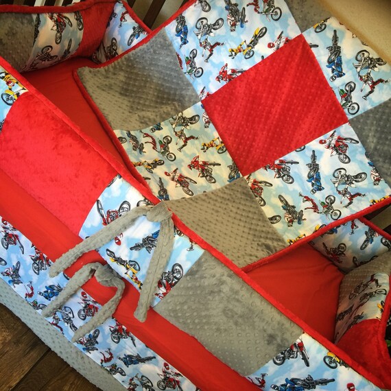 motocross baby bedding