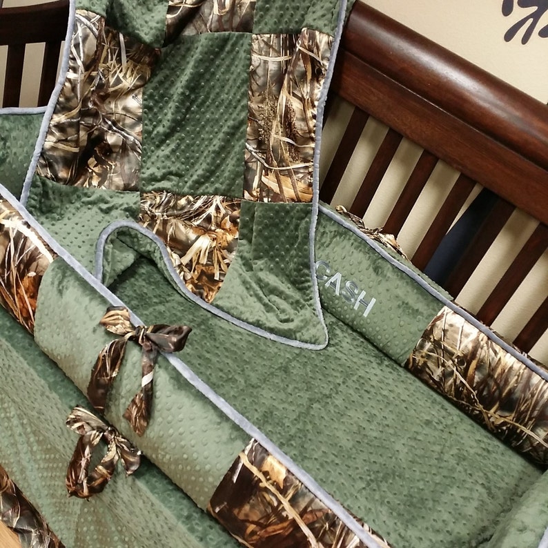 MAX 4 Camo Hunter Crib Set. You Design. Several Colors Etsy