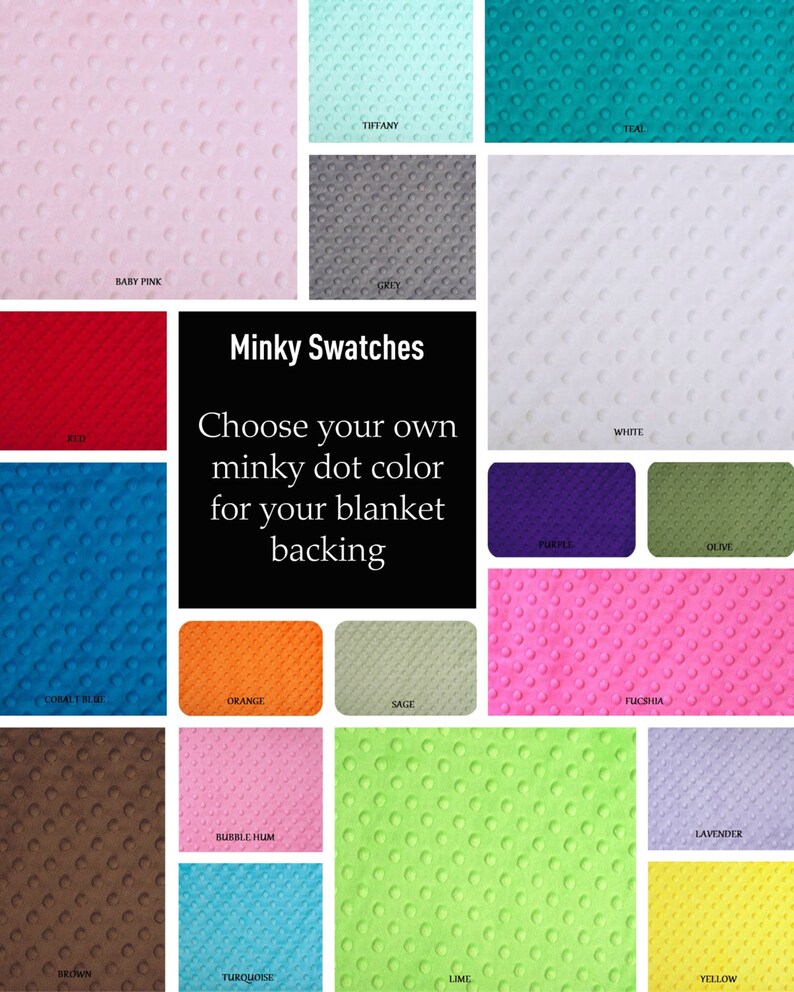 Minky Baby Blanket You choose color backing You choose size. Fuschia Chevron