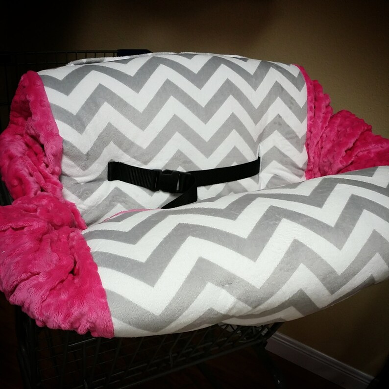 Grey Chevron Grey Minky Shopping Cart Cover. Several other Etsy
