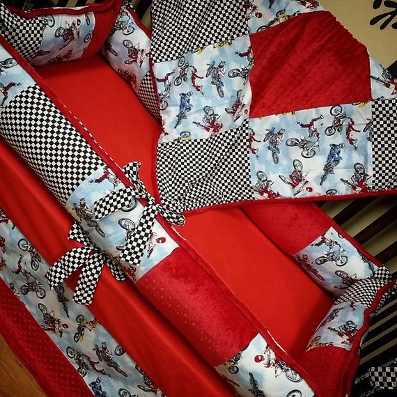 checkered flag crib bedding