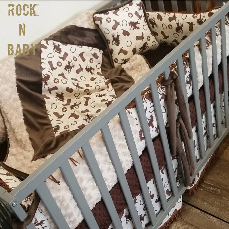 Baby boy crib bedding. Western baby bedding. Western nursery. Etsy