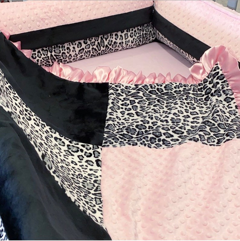 Snow leopard baby bedding. Leopard baby bedding. Leopard crib Etsy