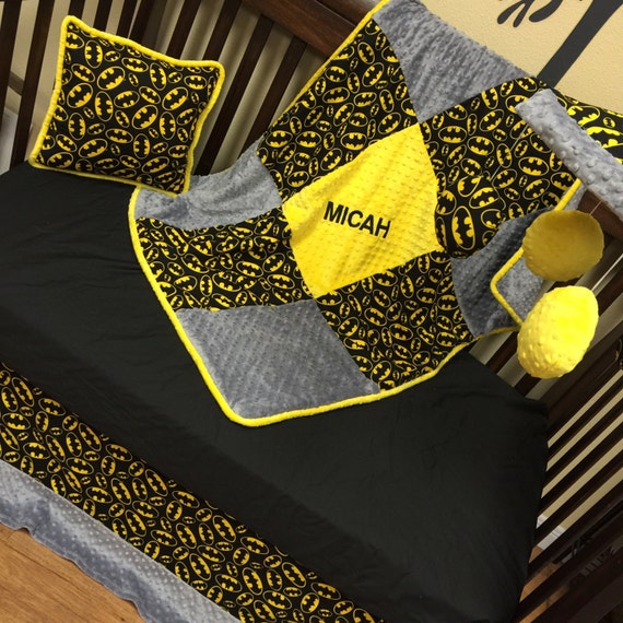 Batman Crib Set You Design Several Colors Available - Batman Crib Bedding Set Batman Crib Set You Design Several Colors Available - Batman Crib Bedding Set