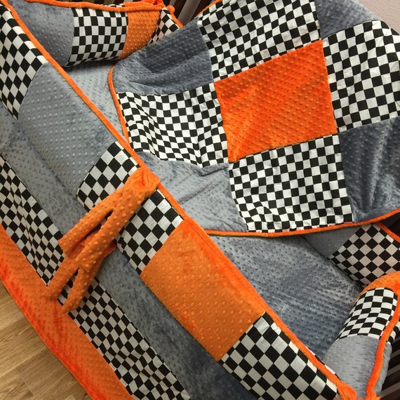 checkered flag crib bedding