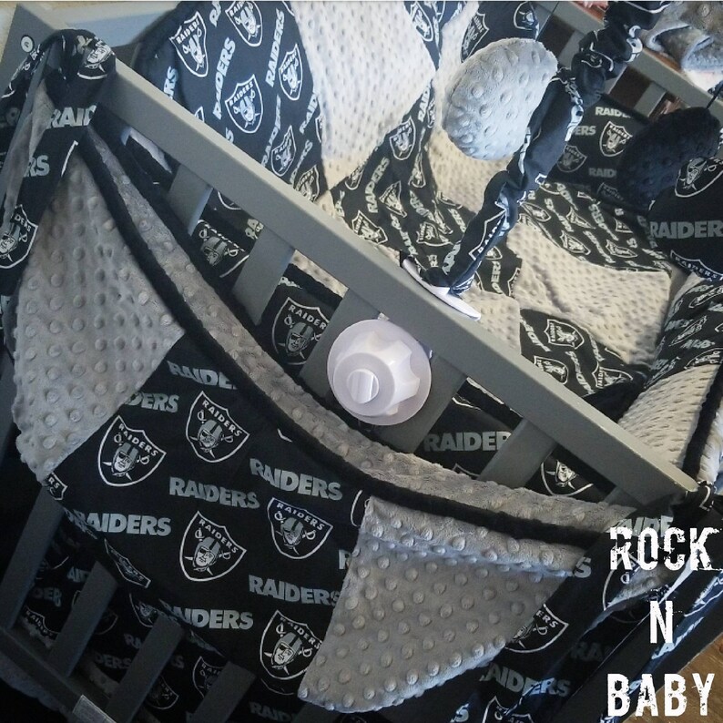 Oakland Raiders Baby Bedding. Baby Bedding. Baby Boy Bedding. Etsy