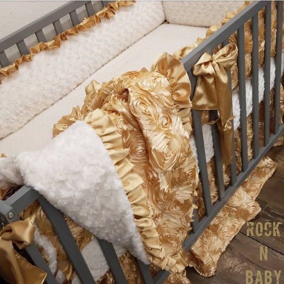 gold crib set