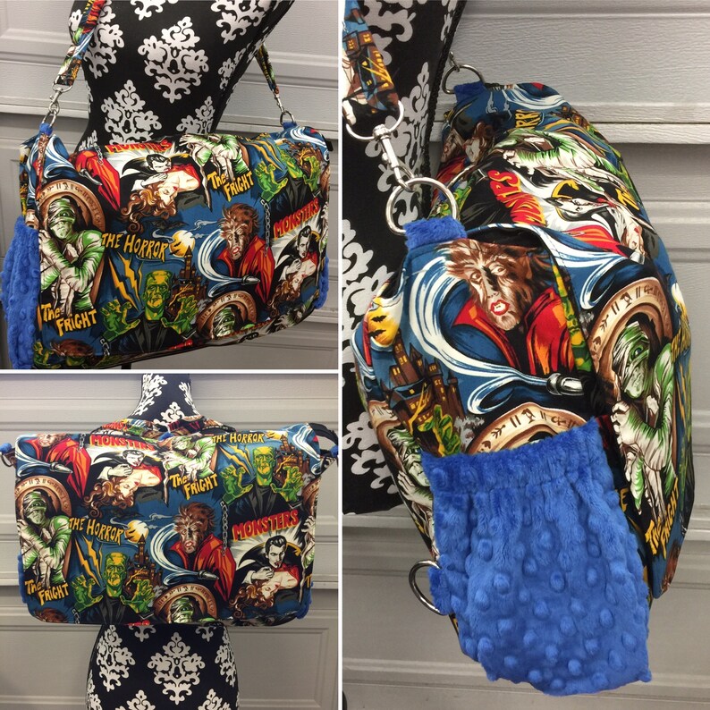 Diaper Bag. Messenger Style Converts to Backpack. Hollywood Etsy