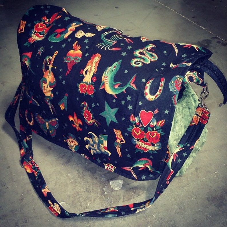 Diaper Bag. Messenger Style Converts to Backpack. Hollywood Etsy