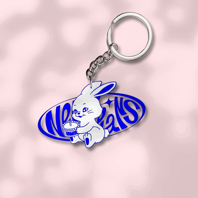 New Jeans Keychain Newjeans Bunny Keychain NWJNS Fan Gift Etsy