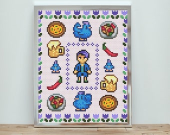 Stardew Valley Shane Sampler - Cross Stitch Sampler - Instant Download