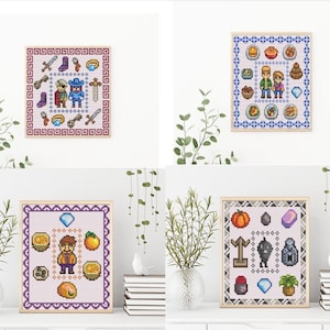 Stardew Valley Villagers Sampler Collection- Cross Stitch Samplers - Instant Download