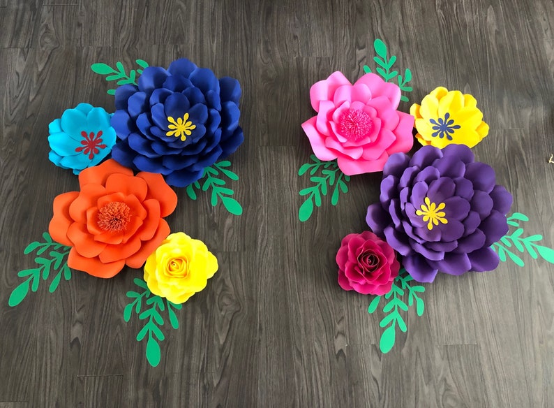 Fiesta Paper Flower Backdrop/Birthday Party Decor / Large Etsy