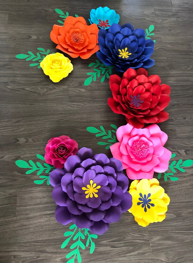Fiesta Paper Flower Backdrop/Birthday Party Decor / Large Etsy