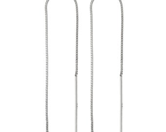 14K Solid Gold Threader Earring ( 1 Pair )