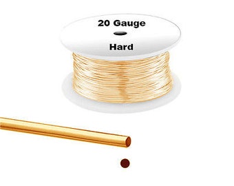 Wholesale 3 Feet - Gold Filled 20 Gauge Hard Round Wire