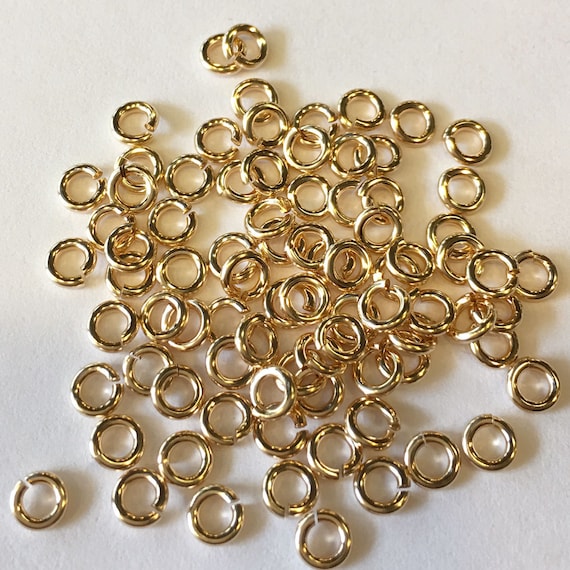 Solid 14K Gold 19 Gauge Open Jump Ring Top Quality (5 Pcs)