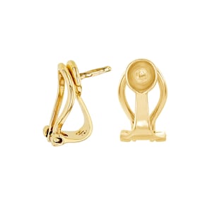 Omega Clip Back Earring Mounting For Pearl