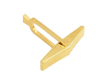 14K Gold Flat Cuff Links for French Cuff Shirts