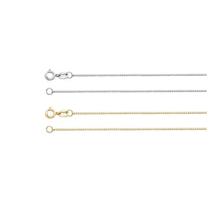 Ladies 14K gold box chain necklace with spring clasp / box necklace in 14k gold