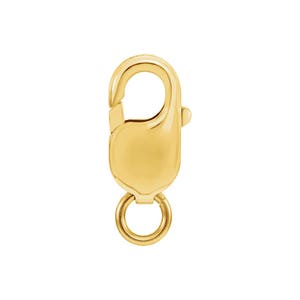 22K Yellow Gold Lobster Clasp With Open Jump Ring - All Sizes