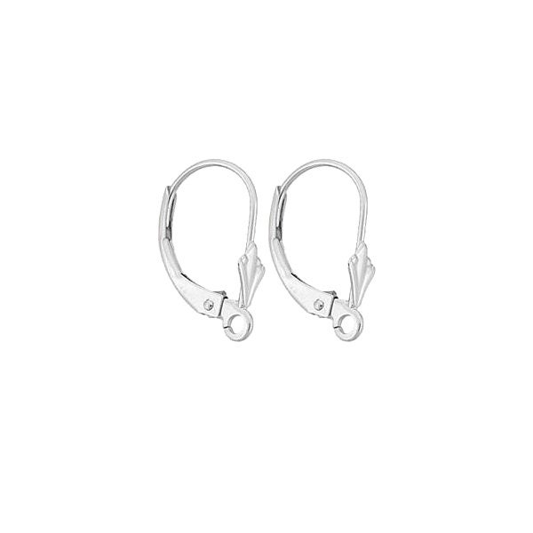 Solid 14K Gold Tulip Lever Back Earring