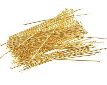 14K Gold Headpin 24 Gauge / 0.5mm thickness - 5 Pieces