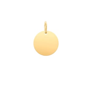 14K Gold Filled Necklace Tiny Disc Charm / Pendant