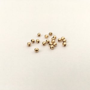 Gold Filled Cube Facet Round Bead Spacer Size 2mm, 2.5mm, 3mm, 4mm, 4.5mm