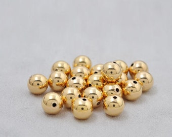 8mm Designer 18k Solid Yellow Gold Bead / Fancy Spacer Handmade Findings /  Hefty 5mm Large Hole European Beads / Jewelry Making Supplies