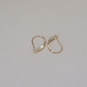 Solid 14K Yellow Gold Interchangeable Lever Back Earring