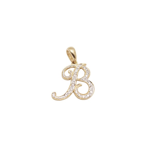 Cursive diamond 2024 initial necklace