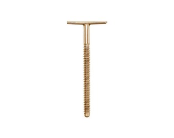 14K Solid Gold T-Post Earring Threaded