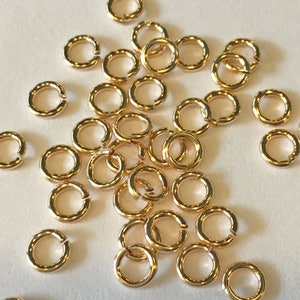 5 Pieces 22 Gauge / 0.63mm Thickness Open Jump Ring 14KY