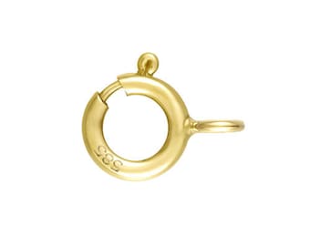 3 pezzi - Chiusura ad anello a molla in oro 14 carati con anello aperto
